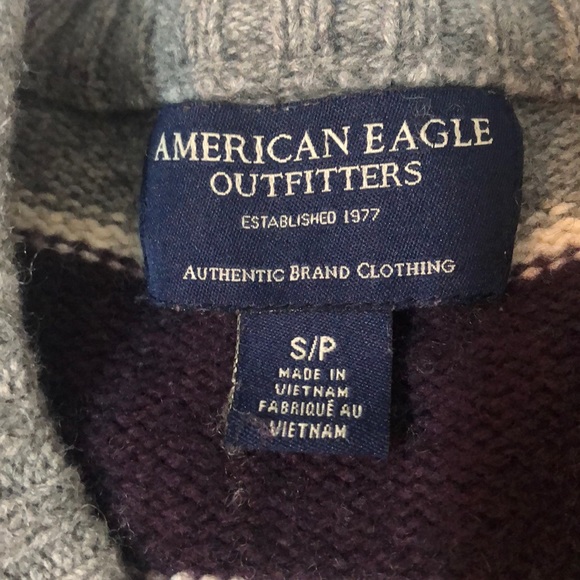 American Eagle Cotton/Wool Blend Striped Sweater - Picture 3 of 7